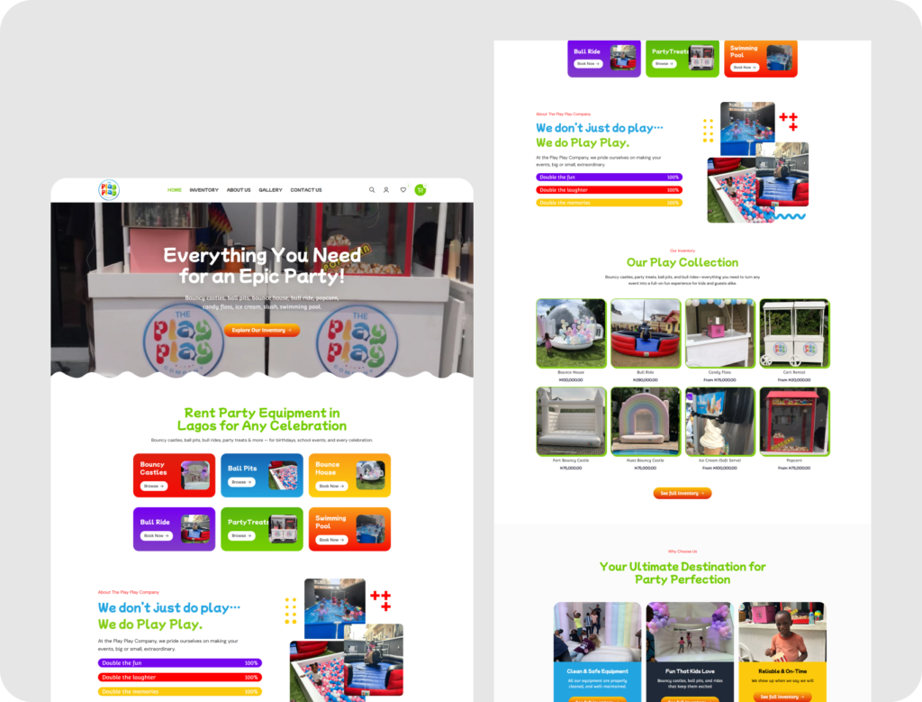 App screens UI/UX design